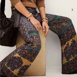 Ba&sh Bohemian Paisley Wide-Leg Pants